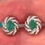 Metal Diamond Emerald Earrings 14 Karat White Gold 2.17 TCW Certified For Sale - Image 7 of 14