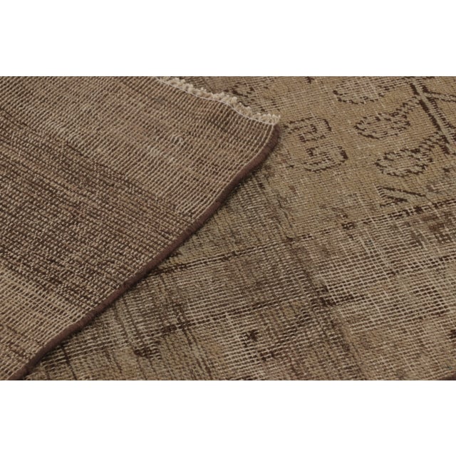Antique Distressed Khotan Runner With Geometric Motifs in Brown - Rug & Kilim For Sale - Image 10 of 10