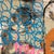 Christiane Corcelle "Pique-Nique Au Bord Du Lac" Mixed Media on Board, Framed Abstract Painting in Teal, Orange and Blue Loops, 2022 For Sale - Image 4 of 9