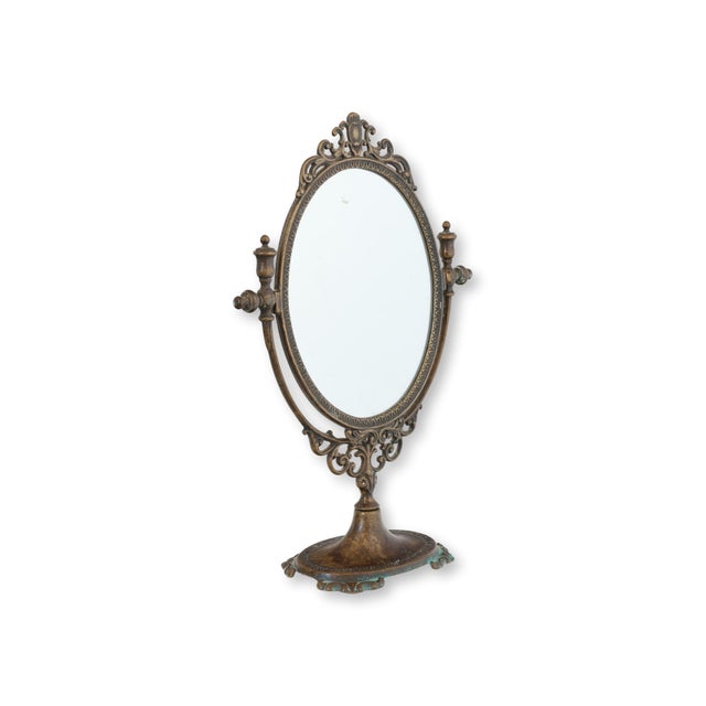 Midcentury Italian Tilting Vanity Mirror For Sale - Image 4 of 5