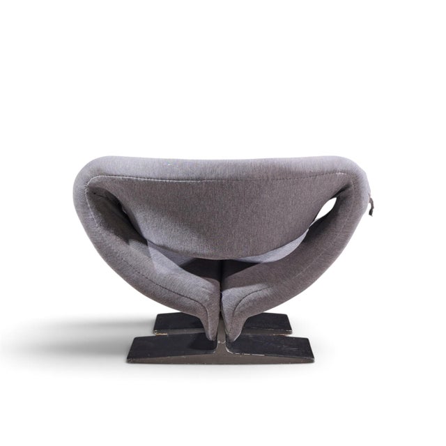 Pierre Paulin for Artifort Mid Century Ribbon Chair and Ottoman For Sale In Chicago - Image 6 of 9