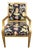 Stickley Fine Upholstery Gilt Lounge Chair in Brunschwig & Fils Les Touches Bengal Fabric For Sale