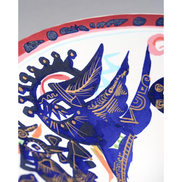 Large Alta Mira Porcelain Plate by Gilbert Portanier for Rosenthal, 1970s For Sale - Image 12 of 14