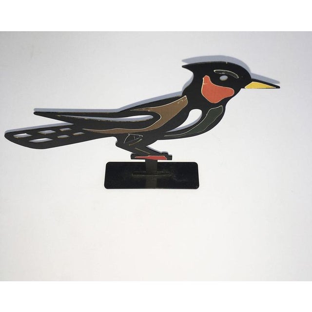 Painted White Metal Upupa Sculpture by Bruno Chersicla, 1980 For Sale - Image 10 of 18