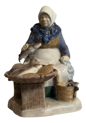Ceramic Fisherman Figurine from B&G Denmark, 20th Century