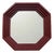 Vintage Octagonal Burgundy Top Mirror, 1960s For Sale