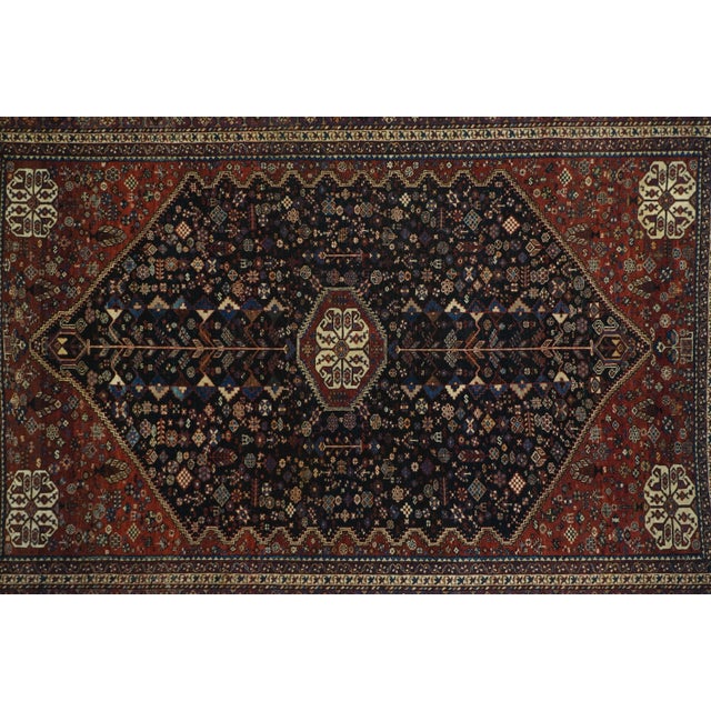 Vintage Afshar Rug 4'0'' X 7'0'' For Sale - Image 10 of 11