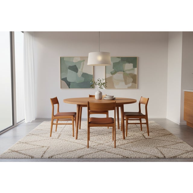 1970s Chair in Teak and Leather by Funder Schmidt & Madsen, 1960s, Set of 4 For Sale - Image 5 of 12