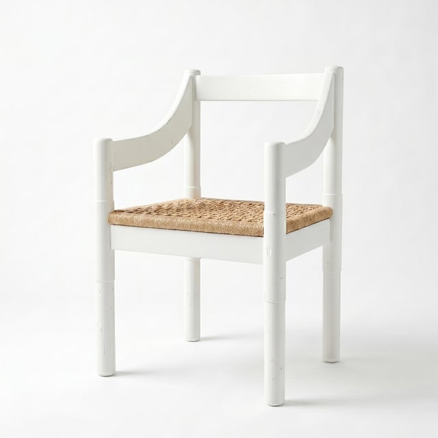 White Vintage Carimate Armchairs by Vico Magistretti for Cassina, 1960s, Set of 4 For Sale - Image 8 of 12