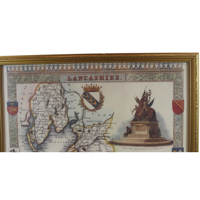 Ivory Pasargad N Y Lancashire Map Print For Sale - Image 8 of 11