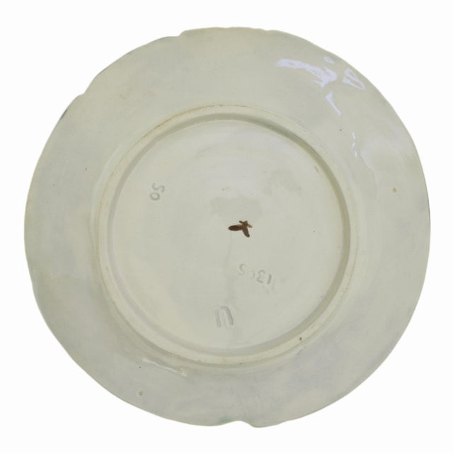 Asparagus Antique Asparagus & Artichoke 4 French Majolica Plate Set Barbotine Country Decor Fives Lille For Sale - Image 8 of 13