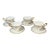 Vintage Royal Crown Derby Fine Porcelain England "Vine" Gilded Four Cups & Saucers Tea Set - 8 pcs For Sale
