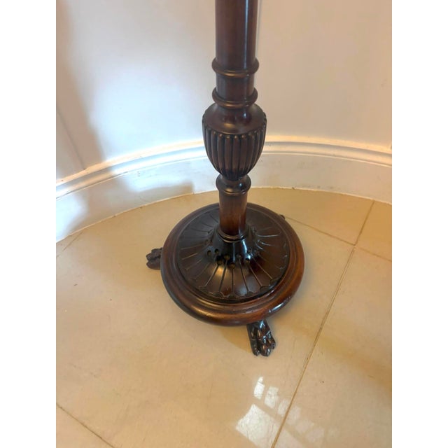 Antique Victorian Carved Mahogany Torchere Plant Stand, 1860 For Sale - Image 10 of 12