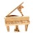Vintage 1950s 14k Articulating Pianoforte Charm, Piano Pendant For Sale