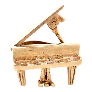 Vintage 1950s 14k Articulating Pianoforte Charm, Piano Pendant