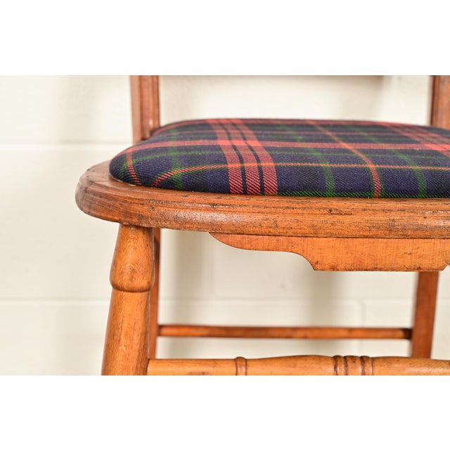 Brown Antique English Regency Carved Maple Side Chairs or Dining Chairs, Circa 1890s For Sale - Image 8 of 12