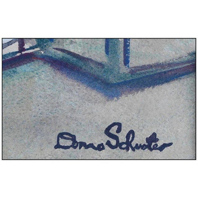 Contemporary Early 20th Century Boats in the Harbor, Donna Schuster For Sale - Image 3 of 4
