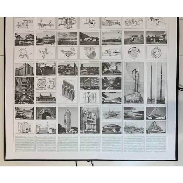 Black Frank Lloyd Wright 1869 -1959 Buildings and Projects Poster, 2000 For Sale - Image 8 of 10