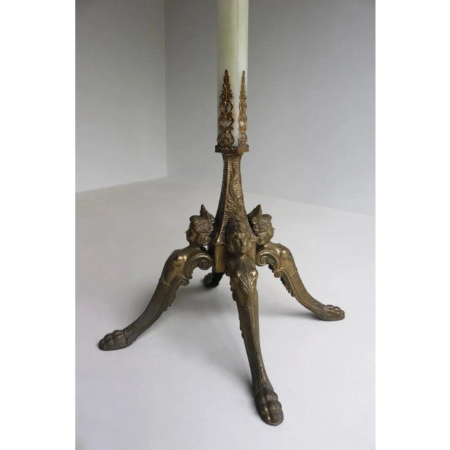 Brass & Marble Free Standing Coat Rack, Italy, 1960s For Sale - Image 9 of 10