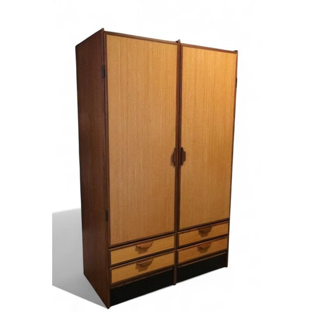 Mid-Century Modern Vintage Danish Wardrobe in Teak and Oregon Pine by Gunni Omann for Omann Jun, 1960s For Sale - Image 3 of 16