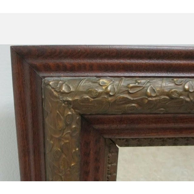 Traditional Antique Oak Gold Gilt Regency Carved Hanging Wall Mirror For Sale - Image 3 of 11