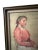 Late 18th Century Antique Watercolor Painting, Portrait of Sitting Woman by Annie S. Johnson, Framed For Sale - Image 5 of 9
