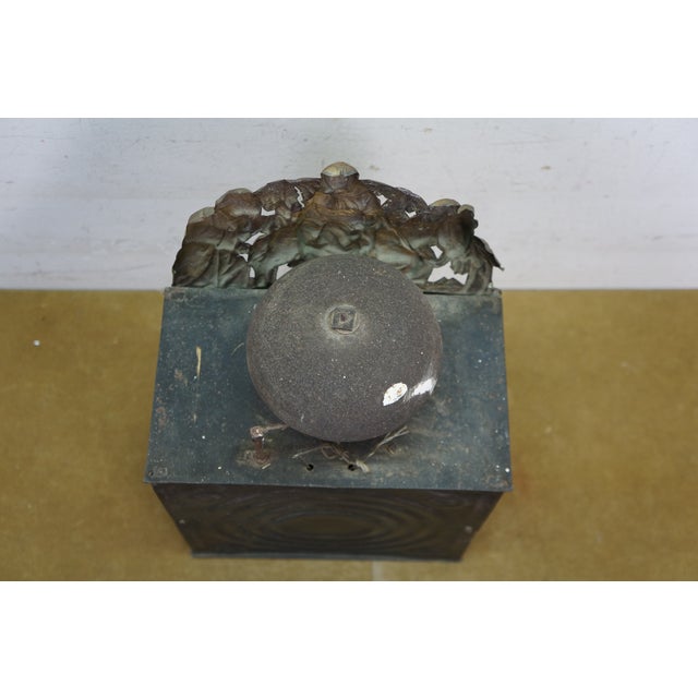 Antique French Morbier Comtoise Movement Clock Face Weights & Pendulum For Sale - Image 4 of 18