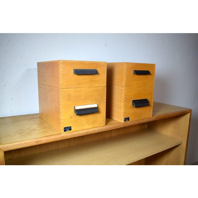 Index Card Boxes from Bus, 1970s, Set of 2 For Sale - Image 4 of 7