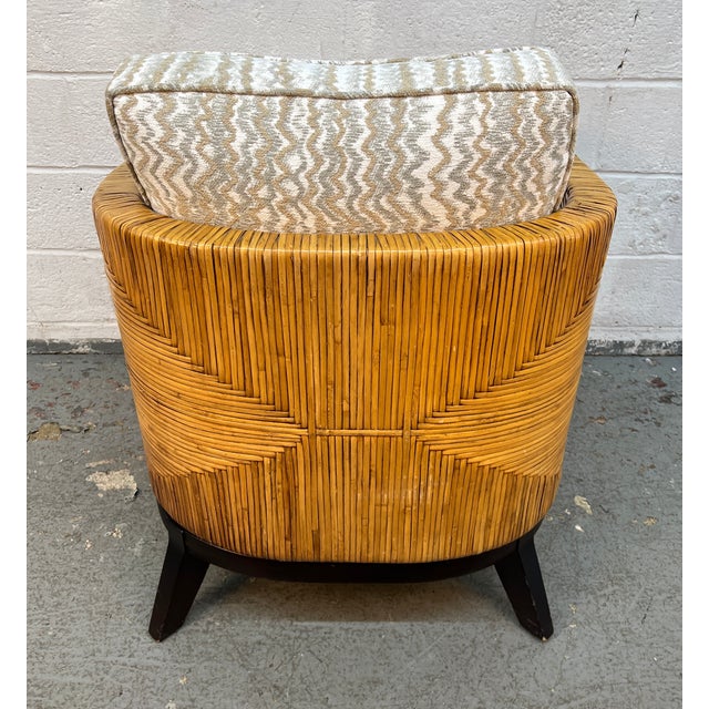 Braxton Culler Geometric Woven Wicker Lounge Chair For Sale In New York - Image 6 of 10
