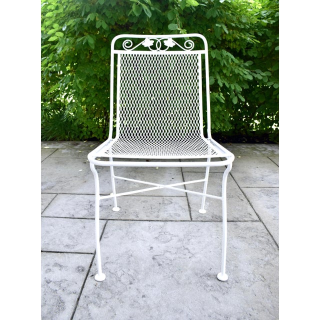Metal Vintage 1950s Wrought Iron Patio Chairs by Russell Woodard For Sale - Image 7 of 12