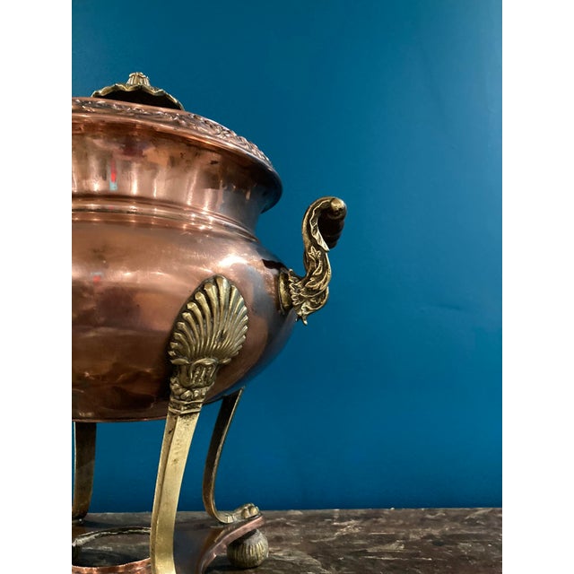 Antique 19th Century Copper & Cast Brass Tea Urn — Circa 1890, 19 Watchers For Sale - Image 11 of 15