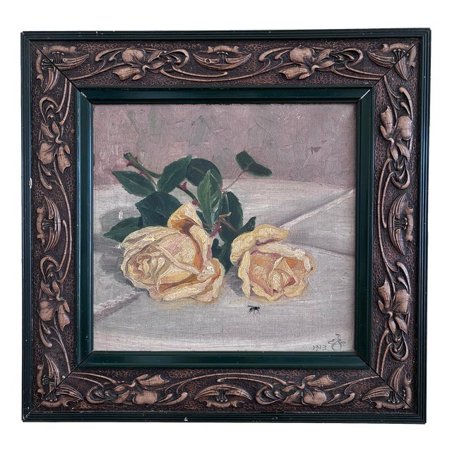 Still Life Composition, 1913, Oil Painting on Canvas, Framed For Sale