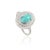 VR Jewels Early 18th Century 1.51ct Cabochon Turquoise & Diamond 14k Gold Ring Size 4 For Sale - Image 4 of 16