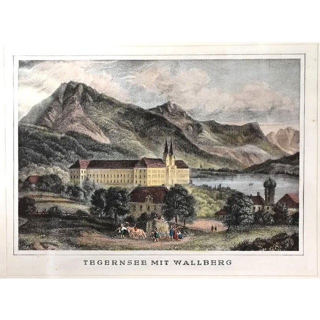 Late 19th Century Late 19th Century Set 4 Hand Colored Engravings of Austrian / German Bavarian / Tyrolian Alps Framed For Sale - Image 5 of 9