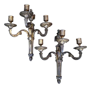 Louis XVI Gilt Bronze Sconces, Set of 2