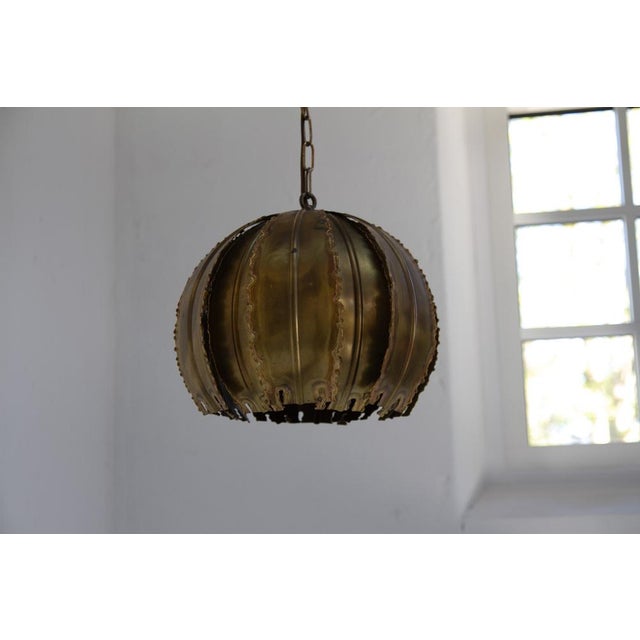 Danish Brass Poppy Pendant by Svend Aage Holm Sørensen, 1970s For Sale - Image 9 of 18
