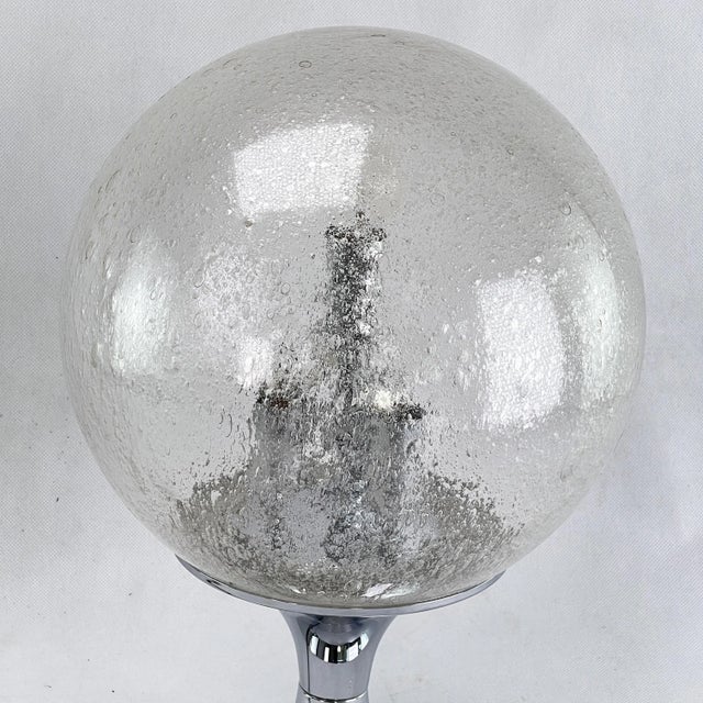 1970s Glass Ball Table Lamp from Doria Leuchten Germany, 1960s For Sale - Image 5 of 9