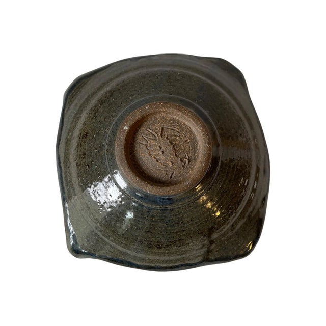 Ceramic Mid-Century Multi Dimensional Artisan Glazed Ceramic Bowl Singed Functional Art For Sale - Image 7 of 12
