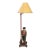 1970s Mid-Century Modern Wooden Golfer Standing Floor Lamp For Sale