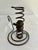 Vintage Primitive Iron and Wood Spiral Courting Candle Holder For Sale - Image 4 of 8