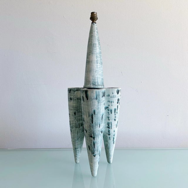 Mid-Century Modern Robert Bonnefille Dit Bonfil Ceramic Lamp, France, 1960s For Sale - Image 3 of 10
