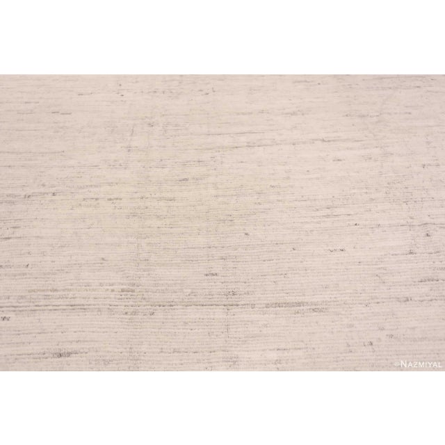 Contemporary Nazmiyal Collection Trendy Large Ivory Decorative Contemporary Area Rug For Sale - Image 3 of 6