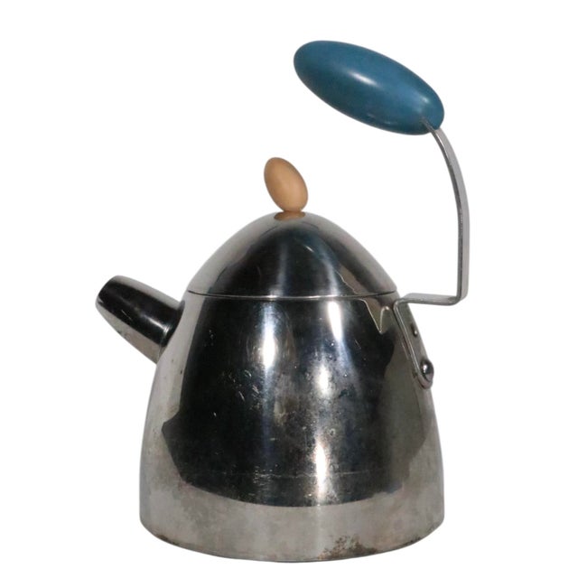 Chrome Post Modern Alessi Model 9093 Designed by Michael Graves C. 1980's For Sale - Image 8 of 11