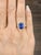 4.36 Ct GRS Certified Sapphire & Diamond Ring, Size 6.5 For Sale - Image 4 of 10