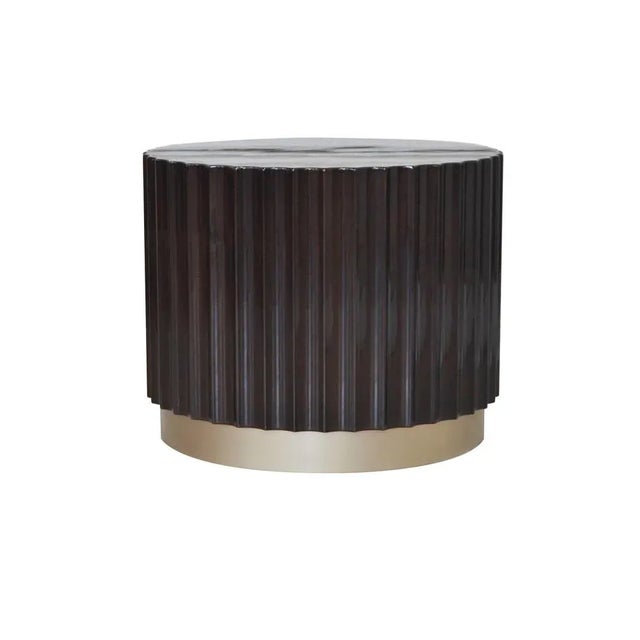 Ebony Brown Coloumn Coffee Table from Kabinet For Sale - Image 4 of 4