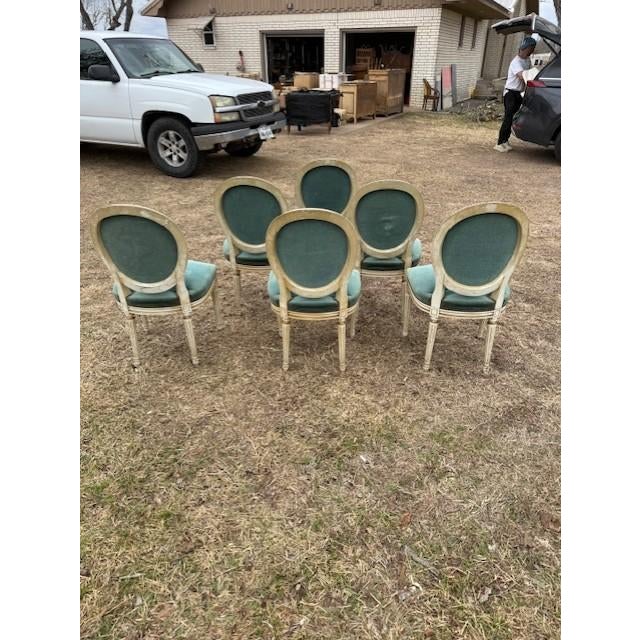 Beige 19th Century Louis XVl Dining Chairs - Set of 6 For Sale - Image 8 of 15