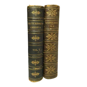 Assembled Set Two Volumes: Picturesque America by Editor William Cullen Bryant