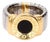 Bvlgari "Tubogas" Black Onyx 18k Yellow Gold & Steel Ring - Size 5 Adjustable For Sale