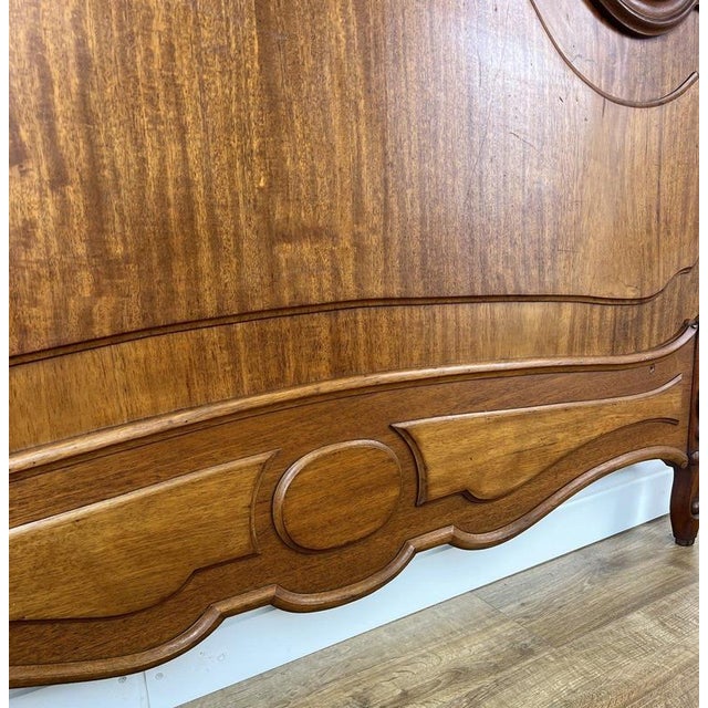 Antique French Walnut Double Bed Footboard For Sale - Image 6 of 9