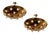 Pair of French Golden Crystal Orb Pendants For Sale